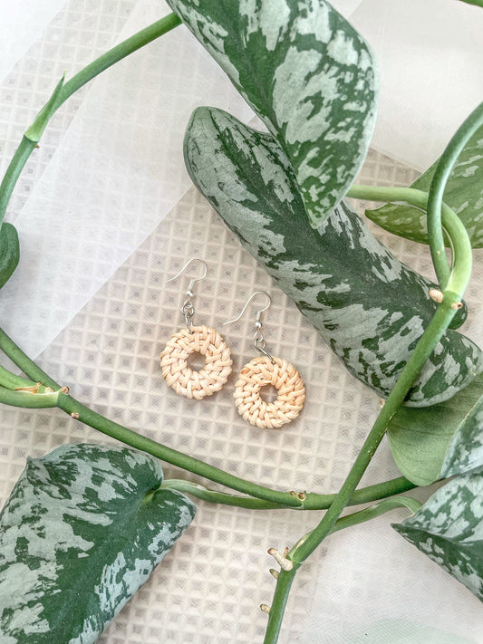 Donut Rattan Earrings