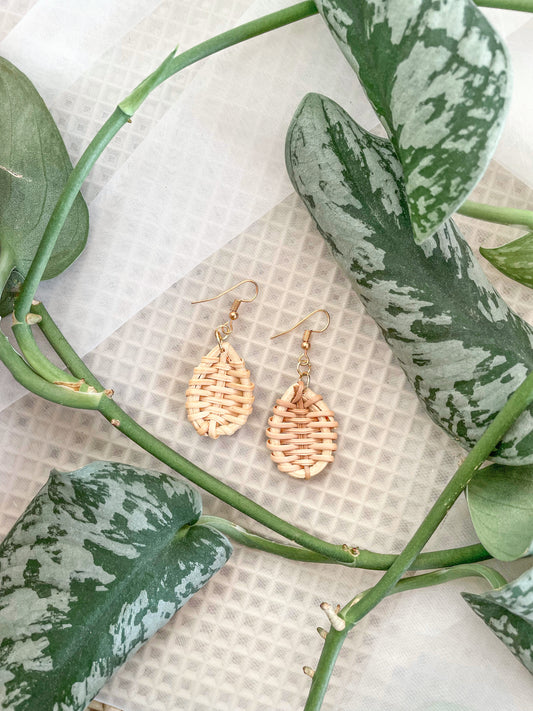 Rattan Droplet Earrings